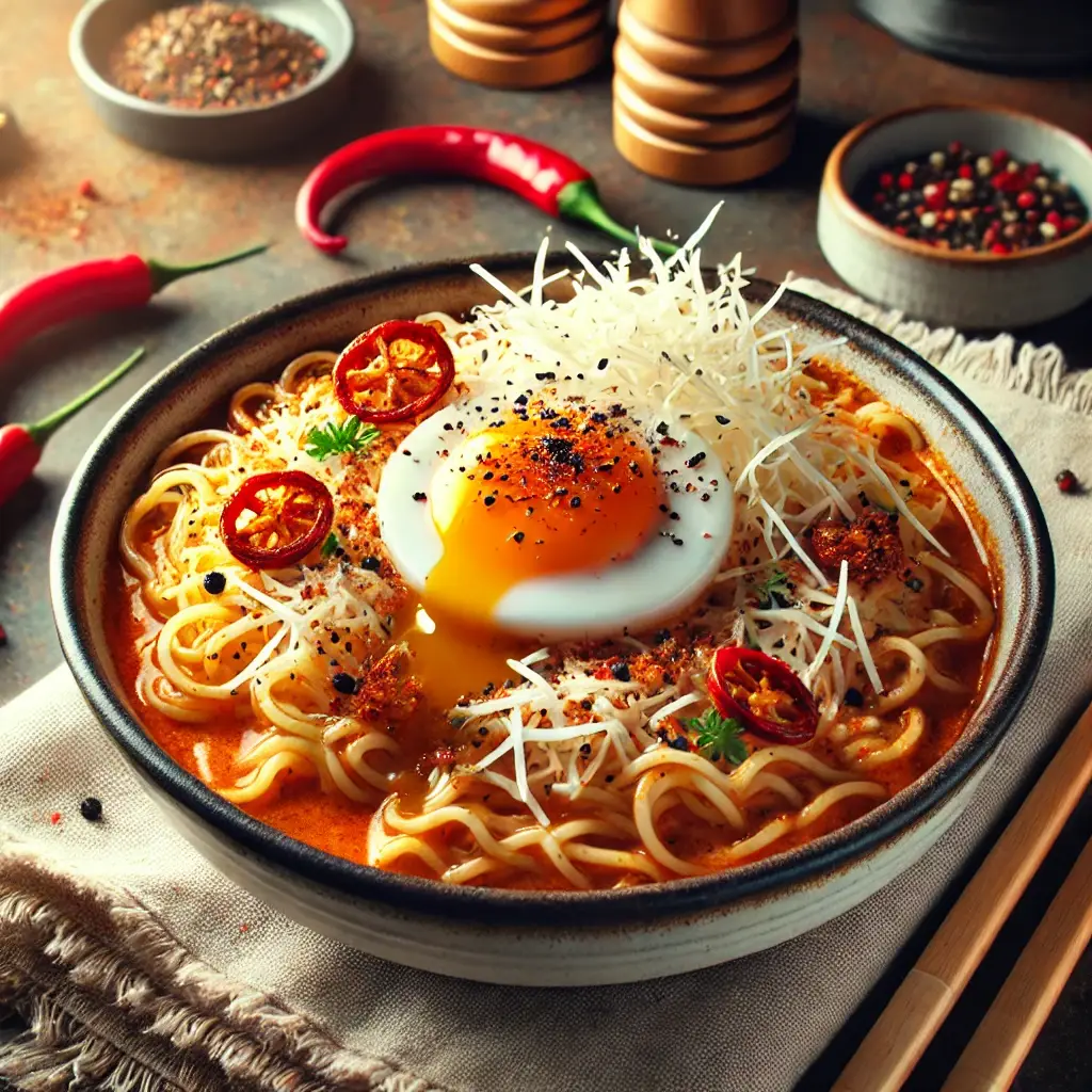 Buldak Carbonara Ramen Recipe: Creamy and Spicy Perfection 2 Buldak Carbonara Ramen Recipe: Creamy and Spicy Perfection